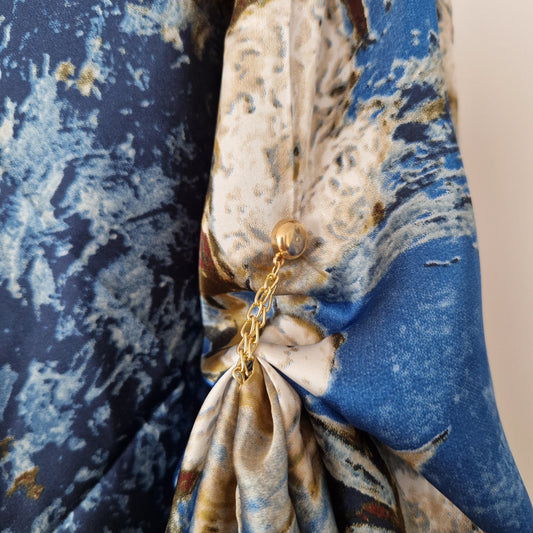 Handmade Boho-style multi-wear kaftan and robe  made from a soft cotton-polyester blend 